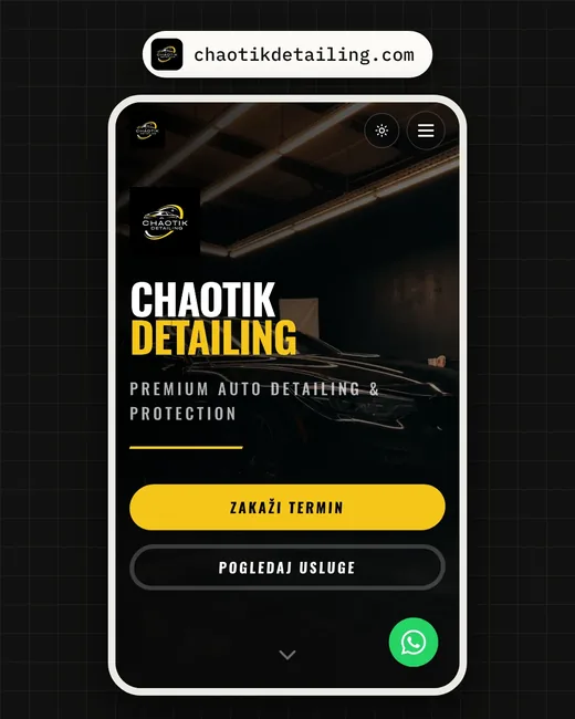 Chaotik Detailing: sajt na telefonu