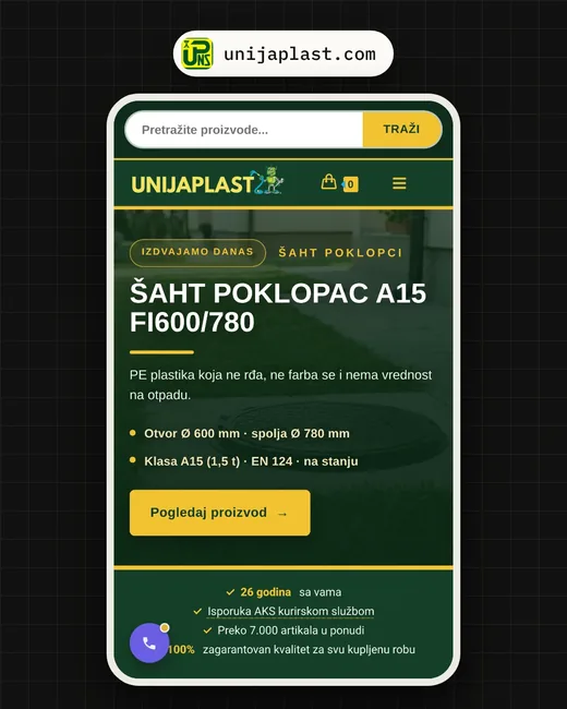 Unijaplast: sajt na telefonu